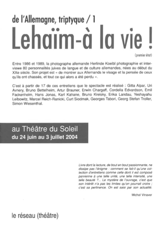 Lehaïm - À la vie ! 1