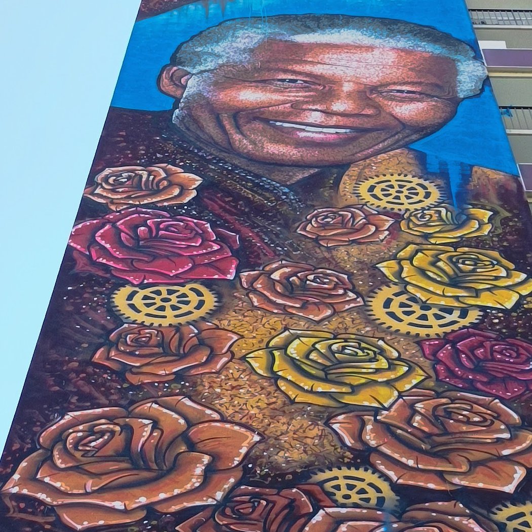 Street Art l'artiste RAST : "Nelson MANDELA" 1