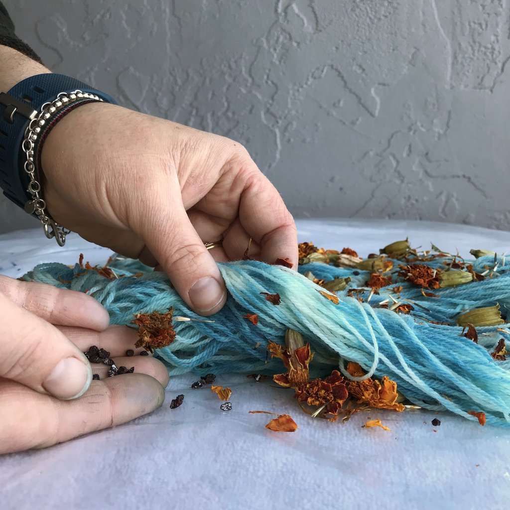 Speckled Yarn Using Natural Dyes 2