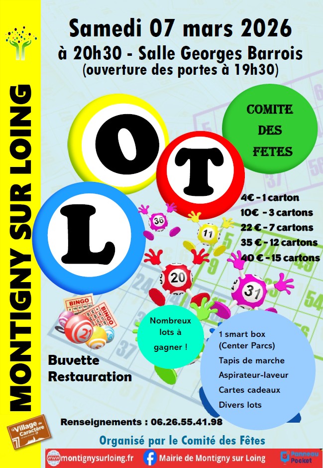 Loto organisé par le Comité des Fêtes 1