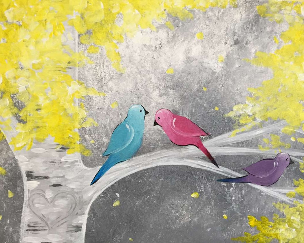 Birds in the Birch 1