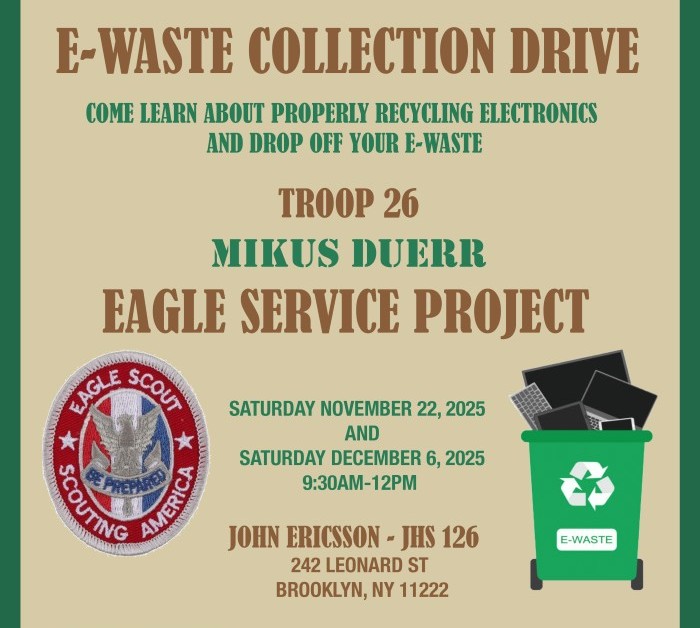 Troop 26 Eagle Project: E-Waste Collection Drive 1