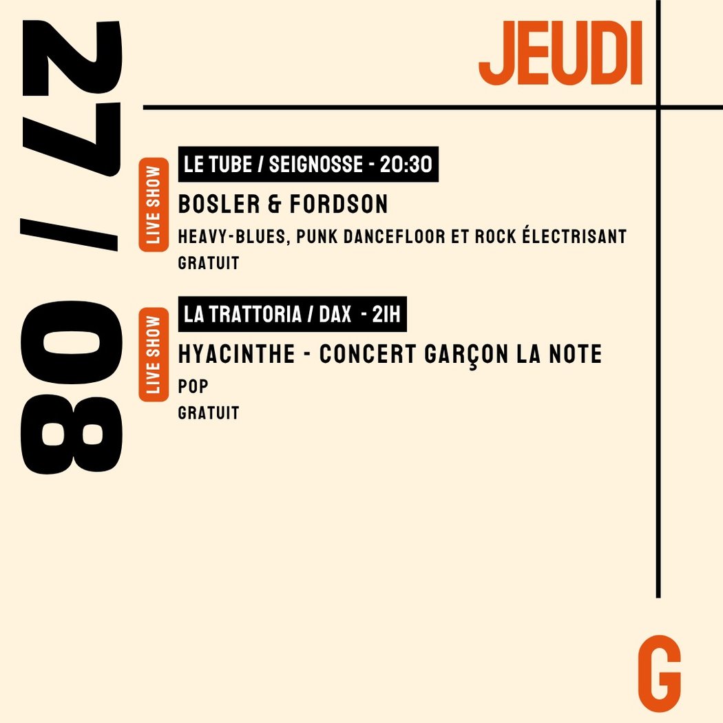 HYACINTHE - CONCERT GARÇON LA NOTE 1