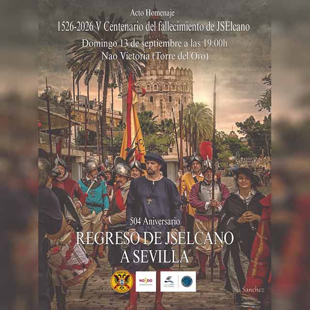 Homenaje a Juan Sebastián Elcano del Tercio de Olivares
