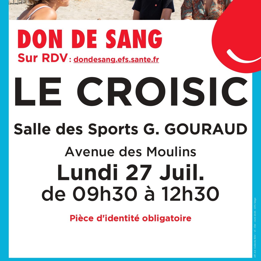 Don de Sang – 9h30 à 12h30