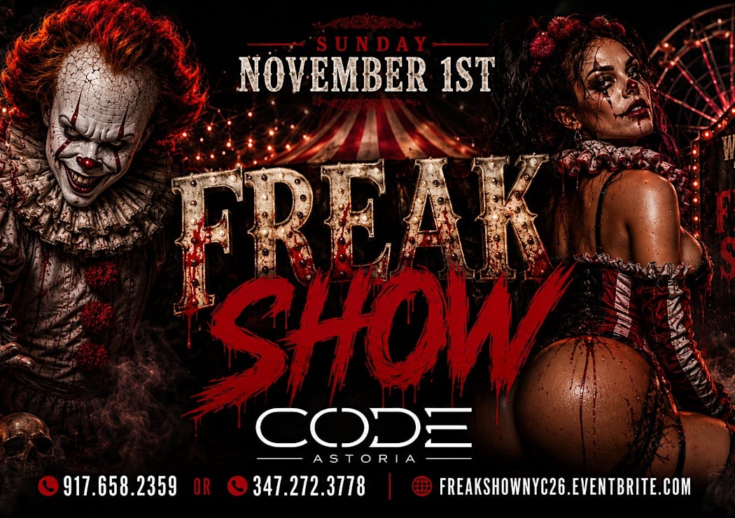 Top Tier Sundays Presents: FREAK SHOW – Halloween Night at CODE 1