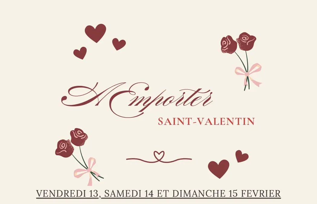Menu de la Saint-Valentin à emporter 1