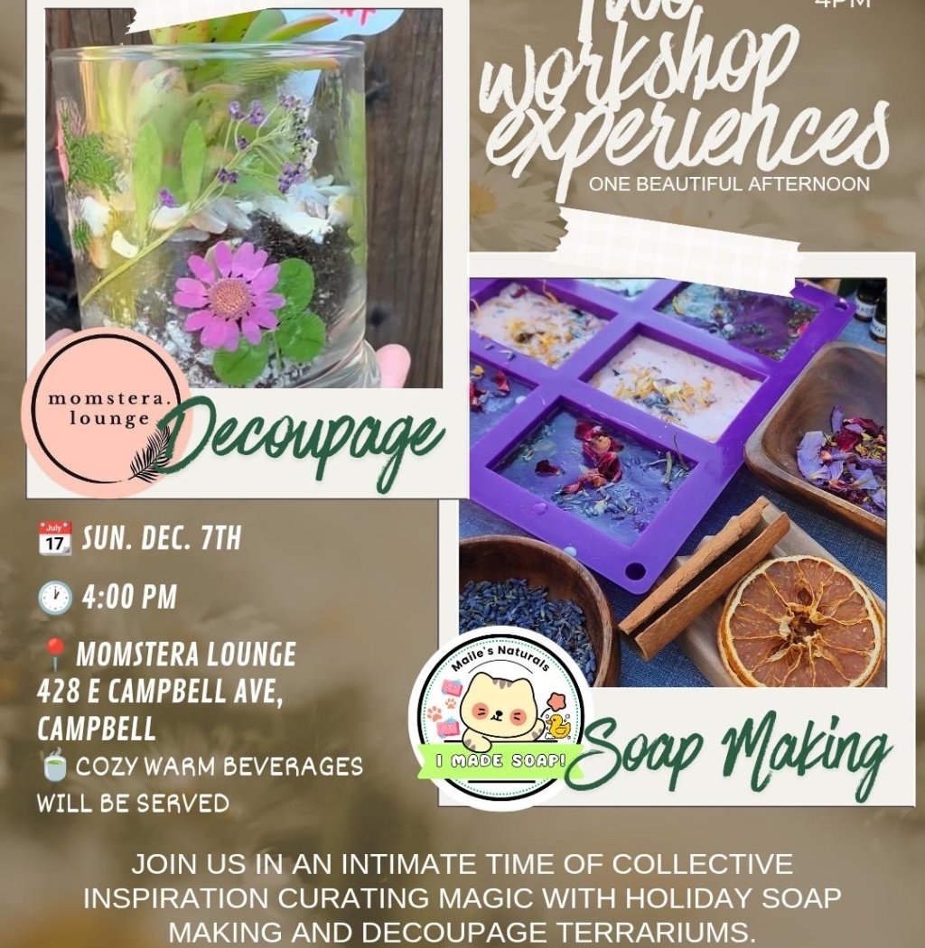 Soap Making & Decoupage Terrarium Workshop 1