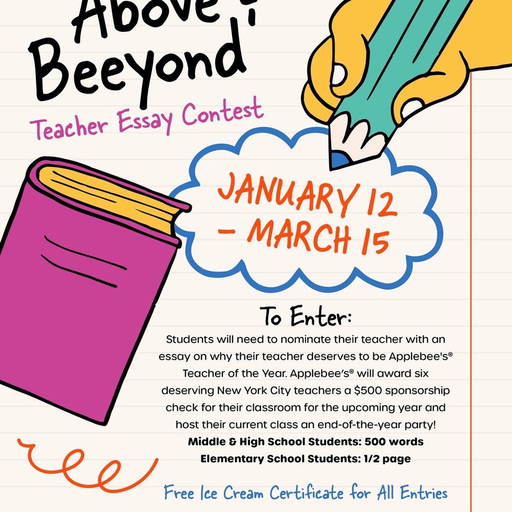 Applebee’s Annual Teacher Essay Contest 1