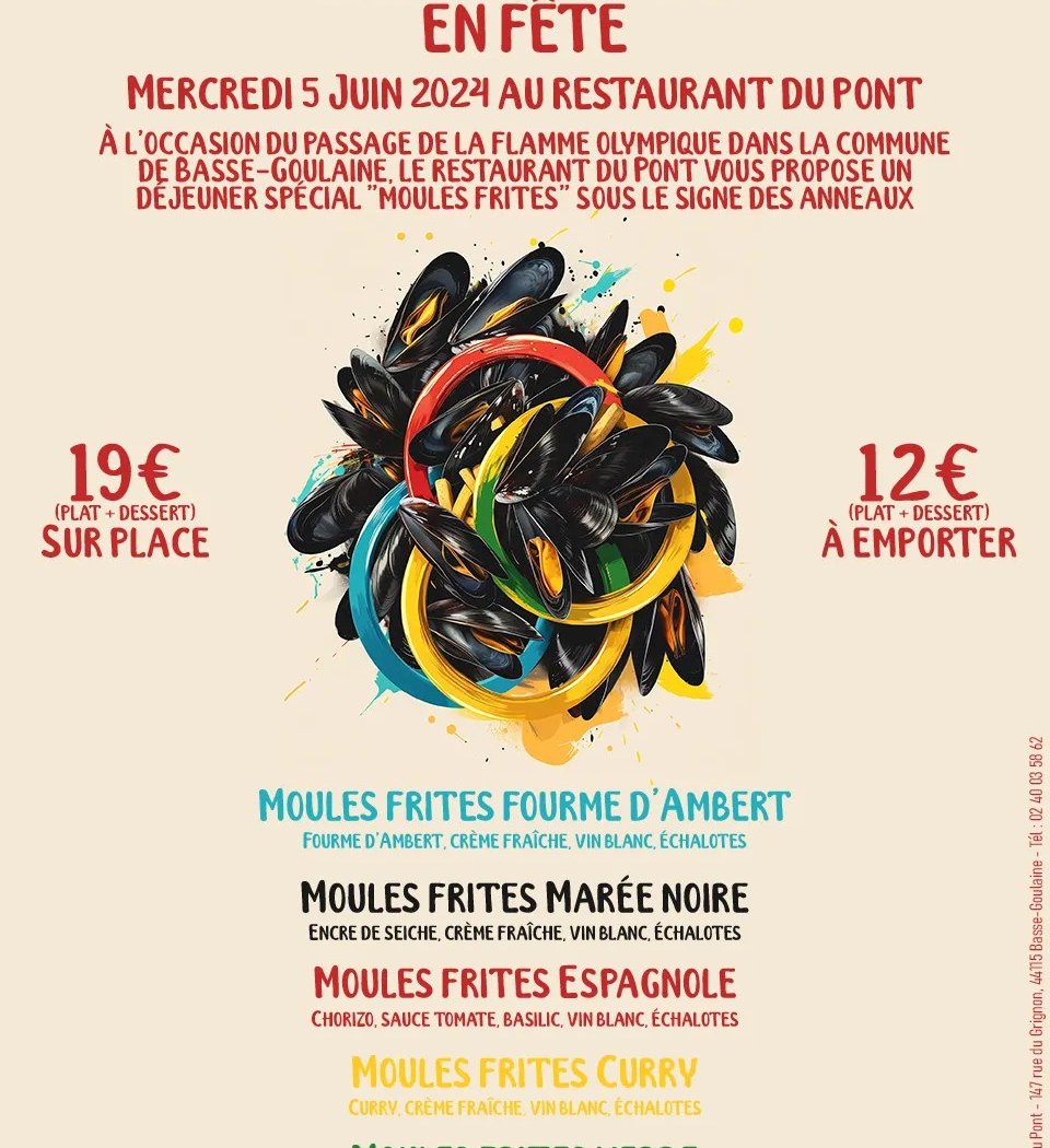 Déjeuner Spécial Moules Frites 1