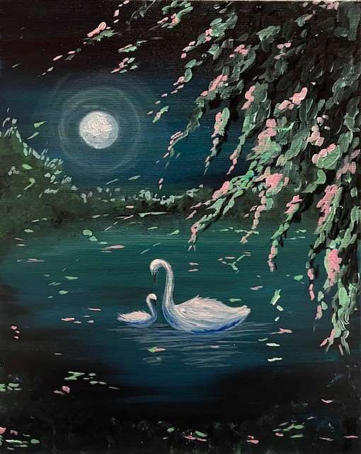 Moonlit Swan Lake 1