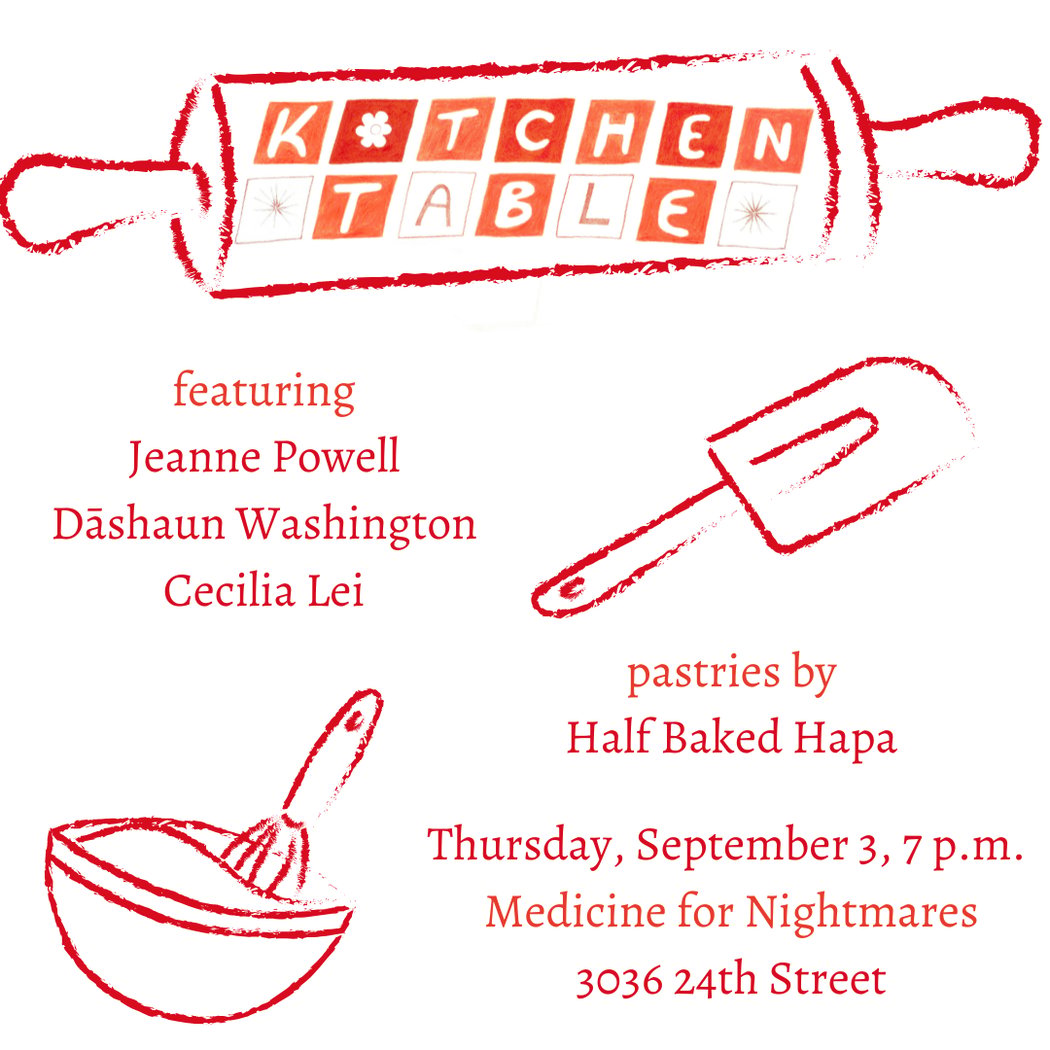 Kitchen Table featuring Dāshaun Washington, Jeanne Powell, and Cecilia Lei. 1