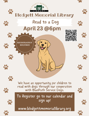 Read to a Dog (in cooperation with BluePath Service Dogs): Dog 2 1