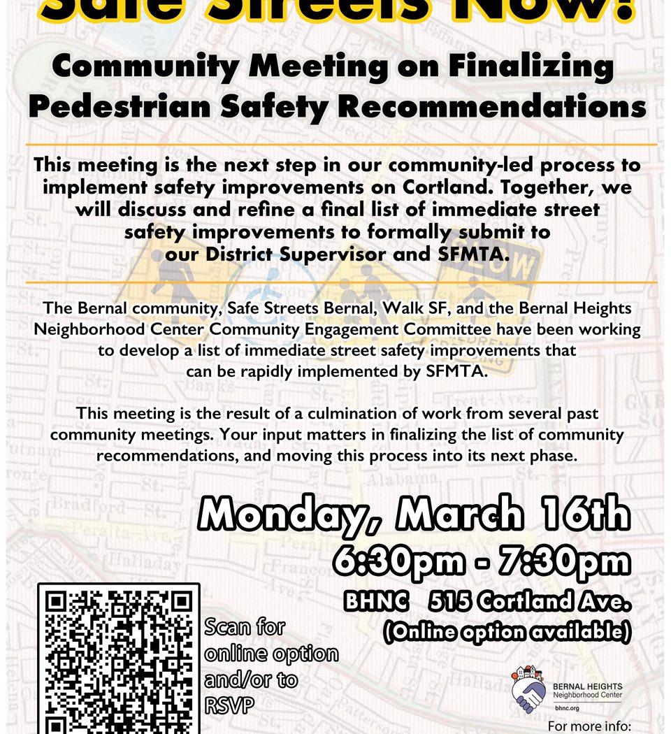 Community Meeting to Finalize Our Pedestrian Safety Recommendations 1