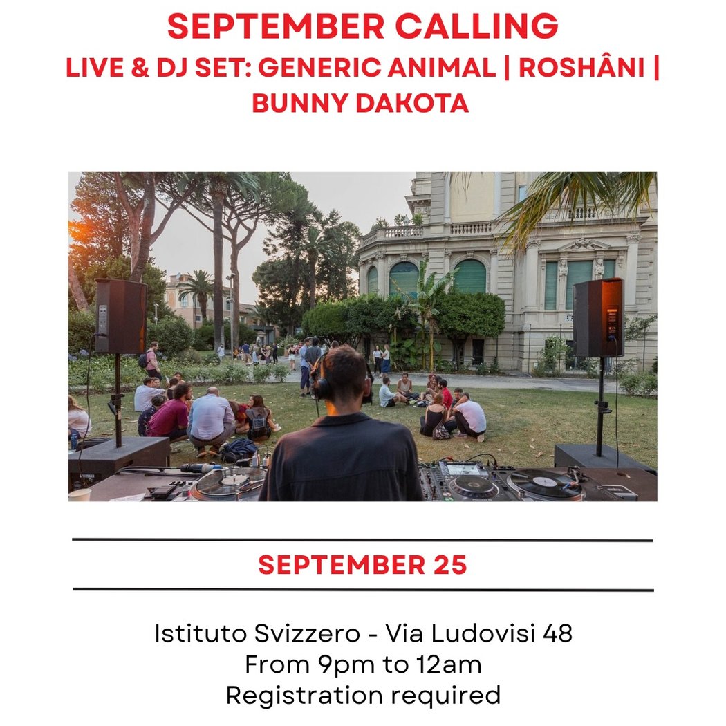 September Calling: Live & DJ Set with Generic Animal, Roshâni, Bunny Dakota 1