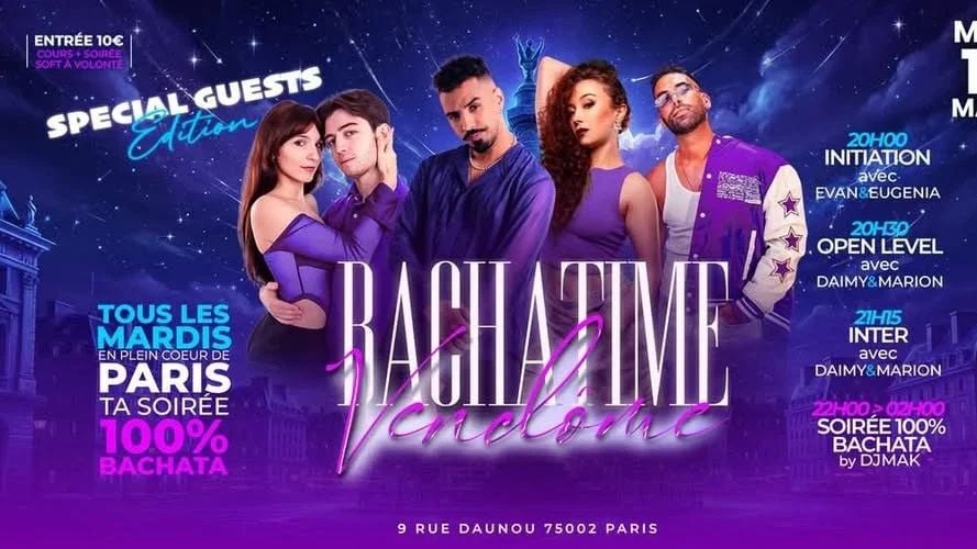 Bachatime: Soirée 100% Bachata & Cours 1