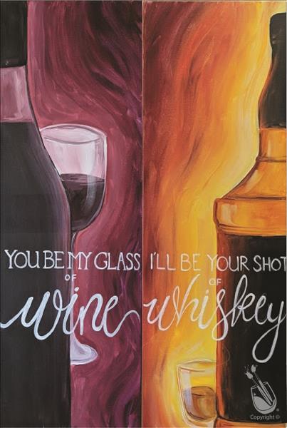 Whiskey & Wine Pairing 10x30 Tall Side-by-Side 1
