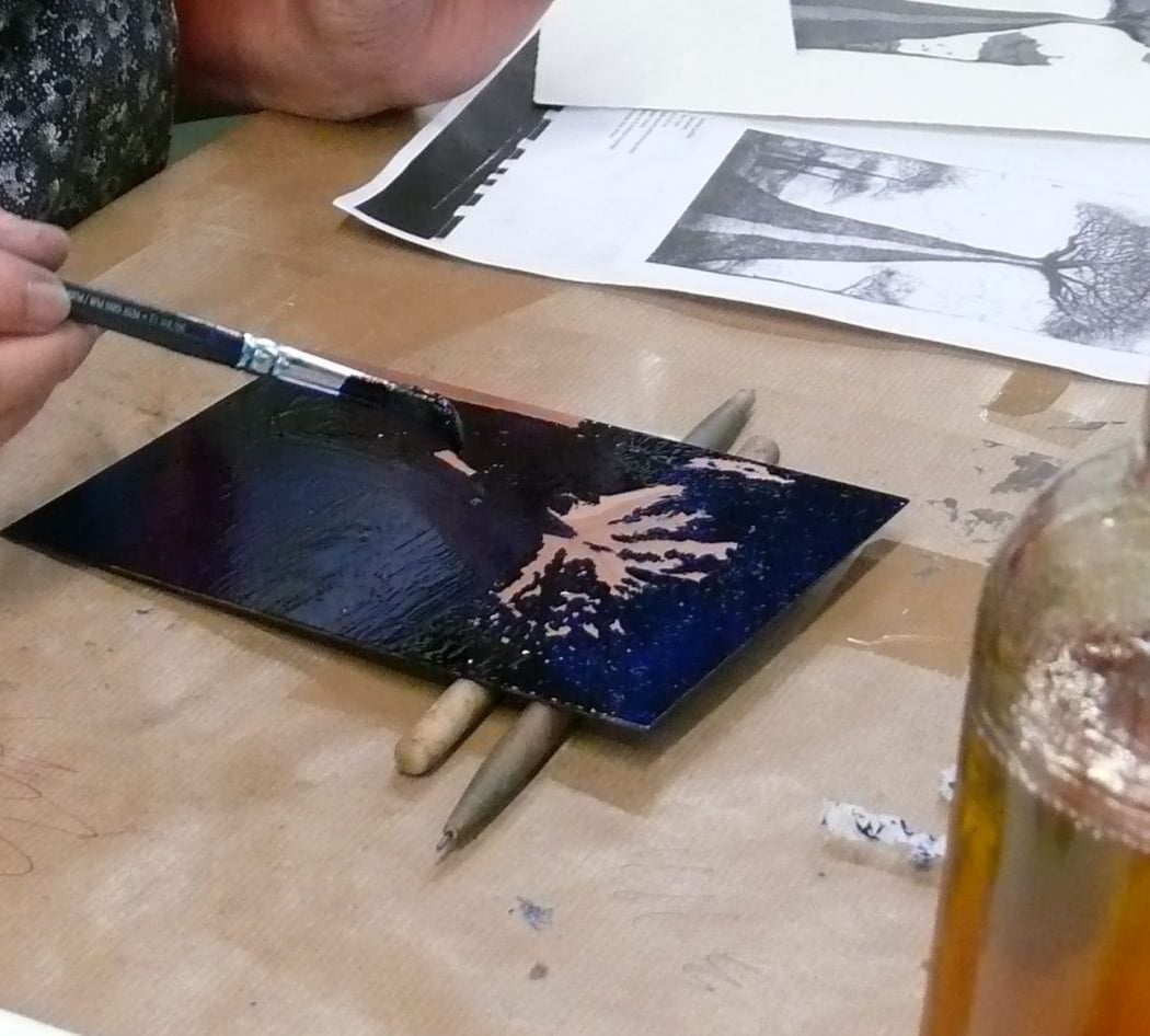 La taille douce, gravure sur cuivre eau-forte 1