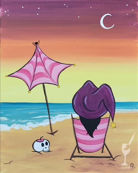 Paint and Sip: Bewitched Sunset Summerween Night 1