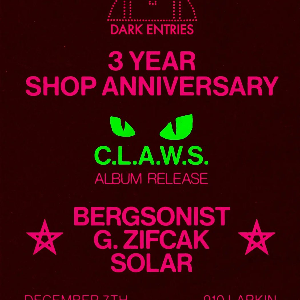 Dark Entries Shop 3 Year Anniversary 1