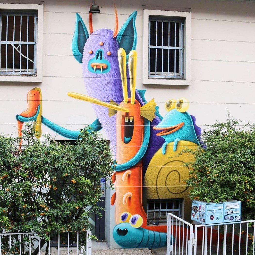 Street Art - Fresque de Nicolas Barrome Forgues avec WeirdWalls 1