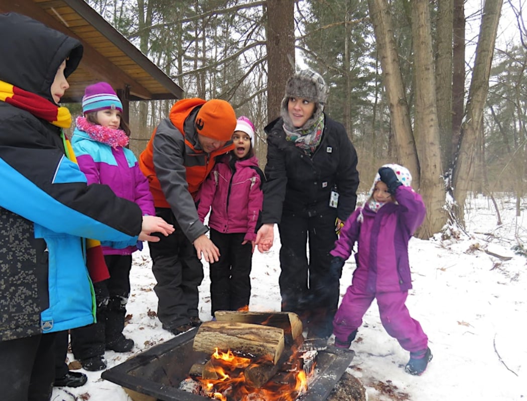 Snow Fort and Campfire 1