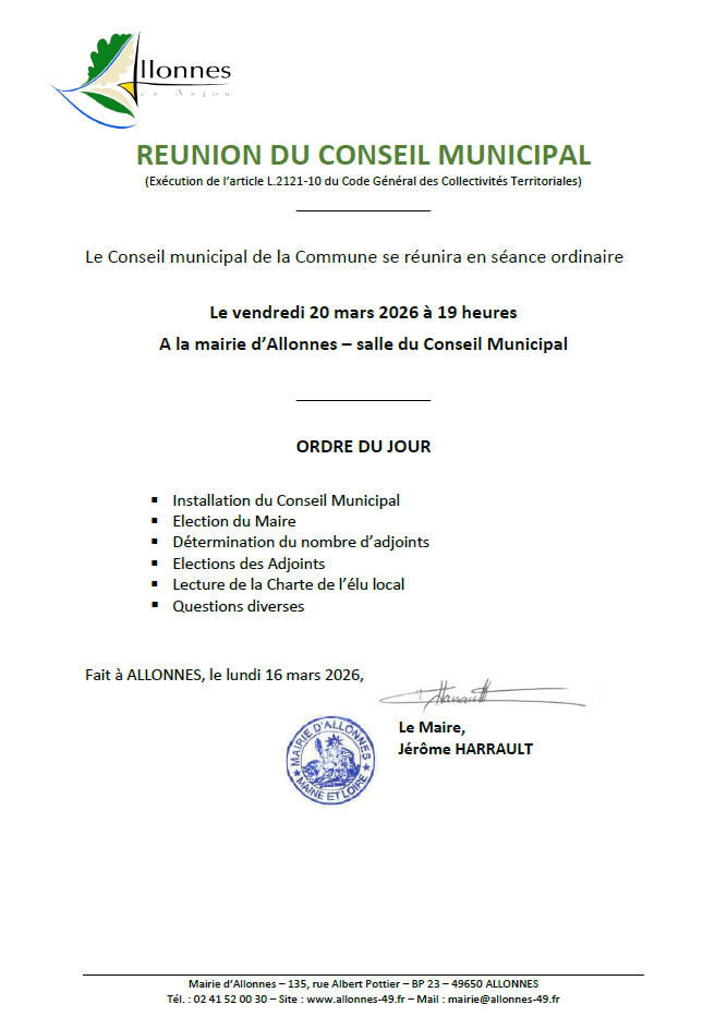 Conseil d'installation 1
