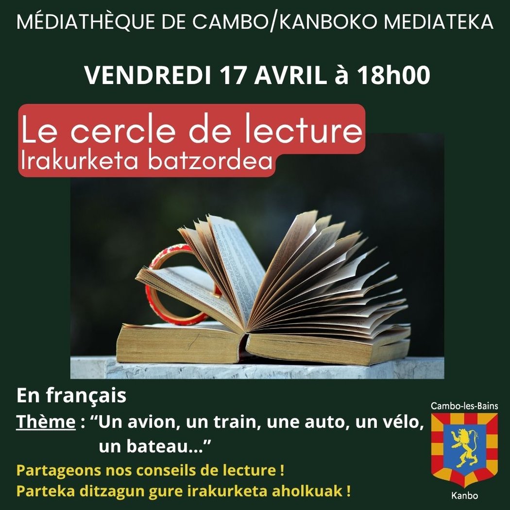 Cercle de lecture sur le thème "Un avion, un train, une auto, un vélo, un bateau..." 1
