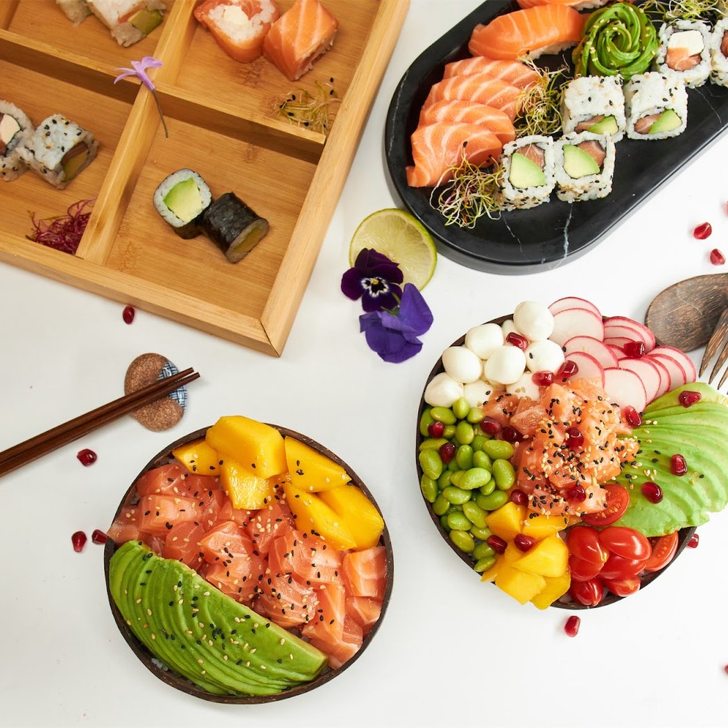 Enfaim sushi poke bubble tea 1