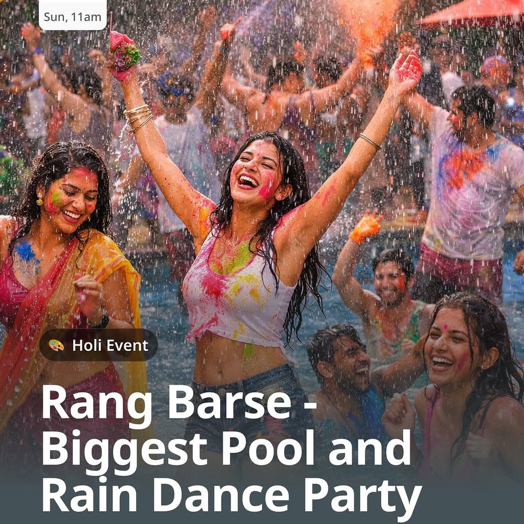 Rang Barse - Biggest Pool and Rain Dance Party 1
