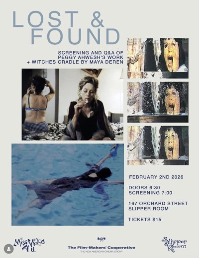 Lost & Found: Films by Peggy Ahwesh and Maya Deren 1