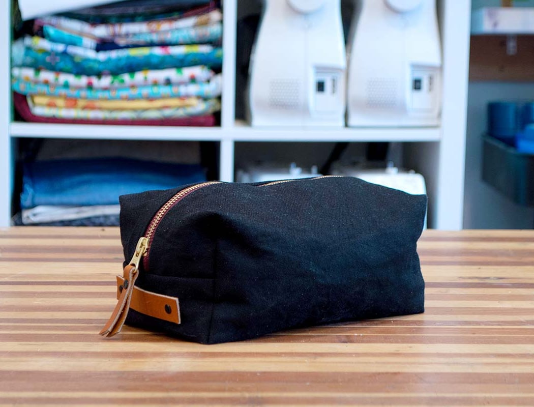Sewing 101: Denim Woodland Dopp Kit 1