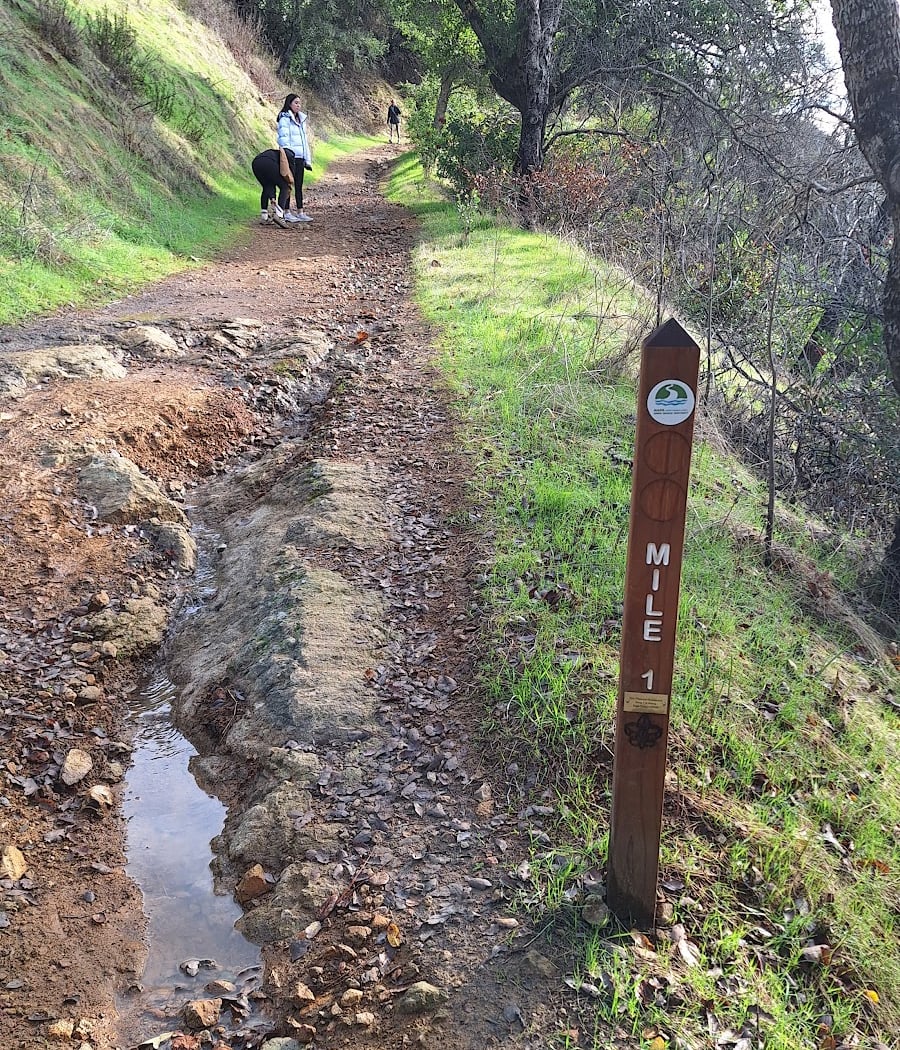 Oat Hill Mine Trail One Mile Marker 1