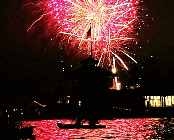 Fireworks Viewing on Shoreline Lake 1