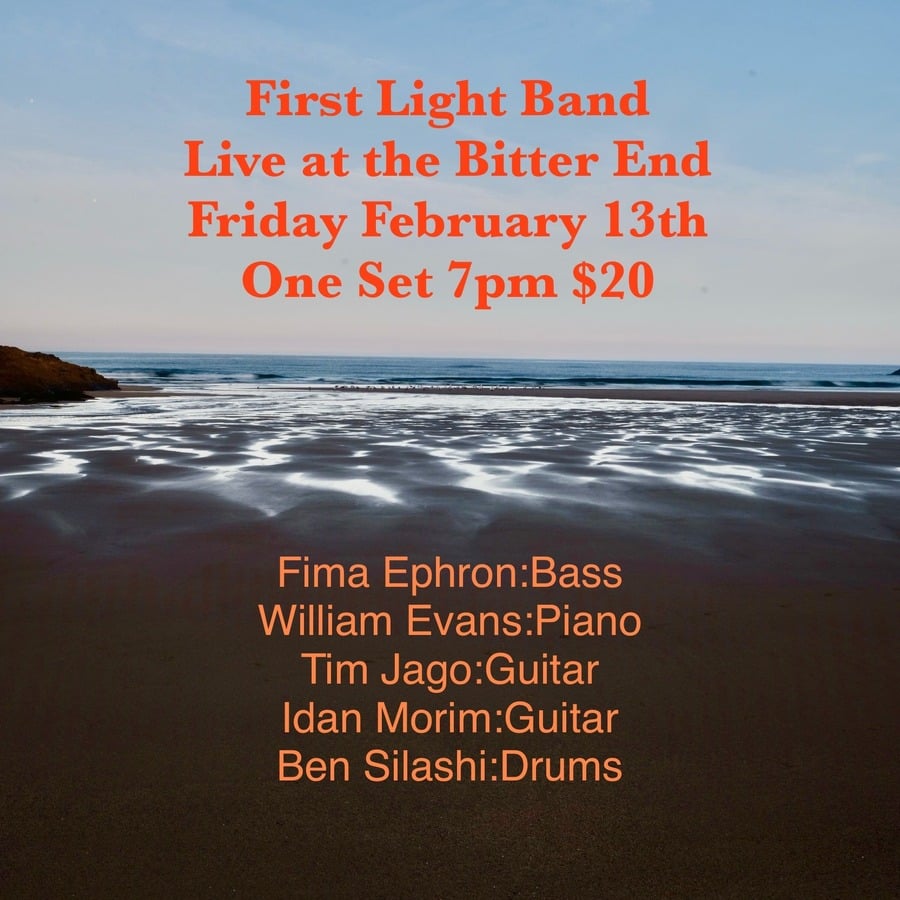 First Light Band W/Fima Ephron, William Evans, Tim Jago, Idan Morim, Ben Silashi 1