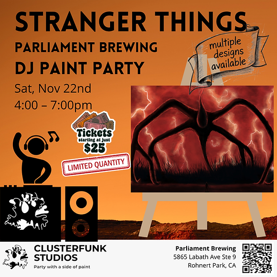 Stranger Things Paint Party 1