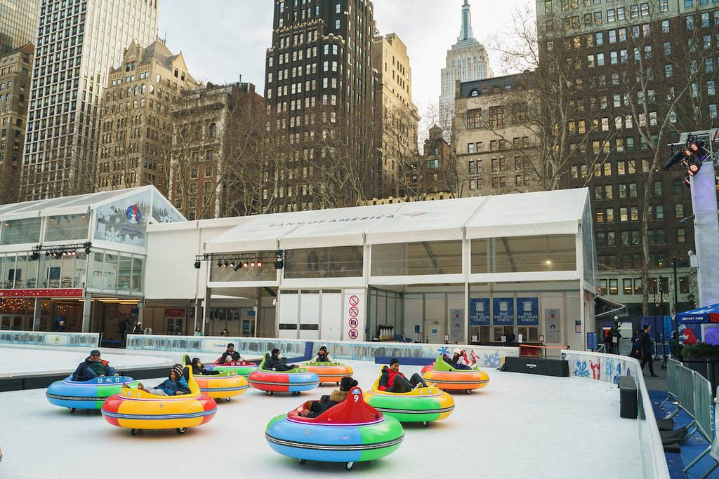 Bryant Park Bumper Cars on Ice 2