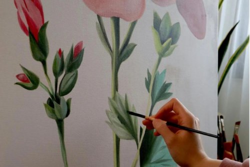 Spring Flowers Paint & Sip 1