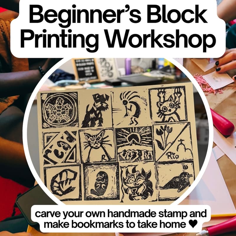 Beginner's Block Printing Workshop with Kintsugi Print Studio 1