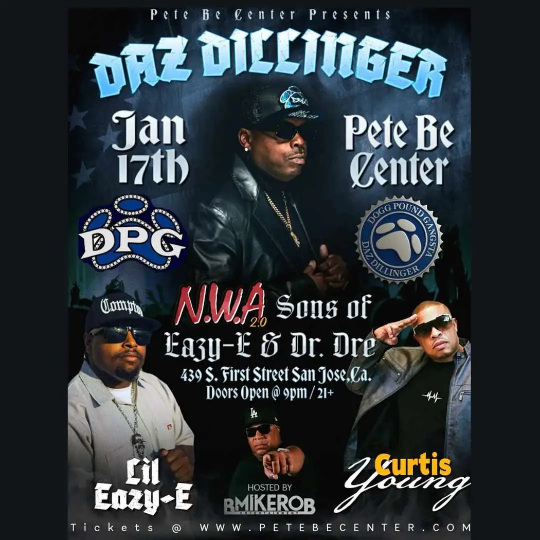Daz Dillinger, Lil Eazy-E and Curtis Young Live 1