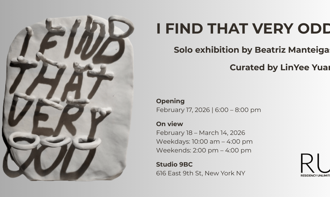 I FIND THAT VERY ODD – Solo Exhibition by Beatriz Manteigas 1