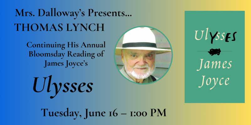 Thomas Lynch Performs "ULYSSES" For Bloomsday 1