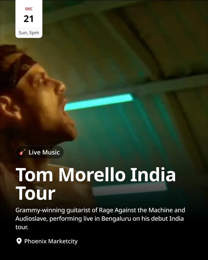 Tom Morello – India Tour 1