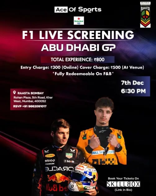 F1 Abu Dabhi Grand Prix | Live Screening 1