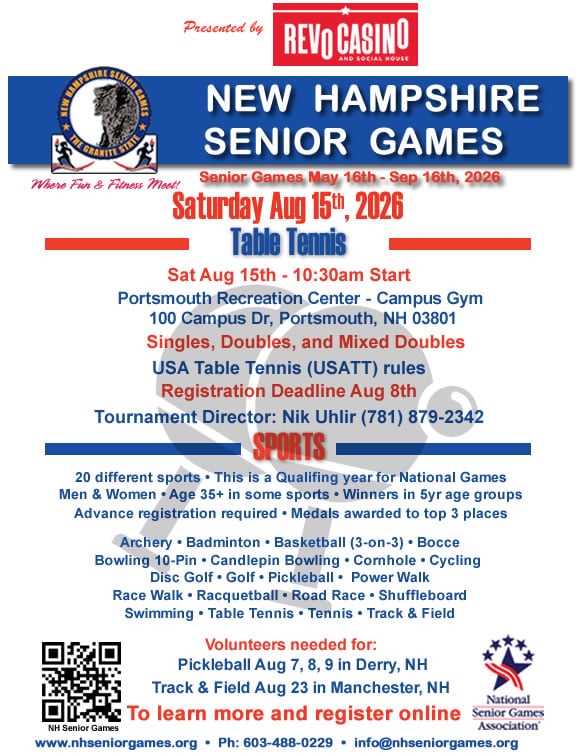 NH Senior Games Table Tennis Tournament 1