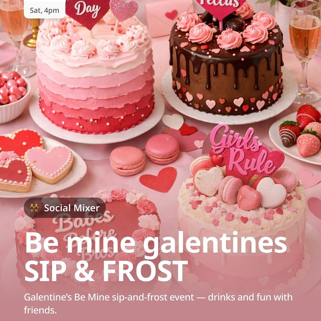 Be Mine Galentine’s SIP & FROST 1