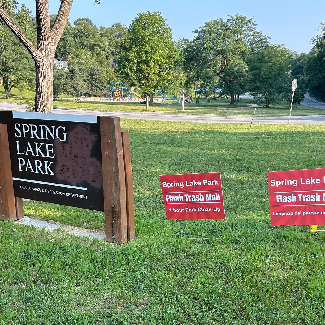 Flash Trash Mob at Spring Lake Park 1