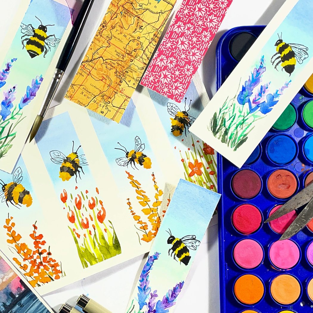 Bees, Beetles & Butterflies: Create Illustrated Bookmarks Inspired by Beneficial Insects 1
