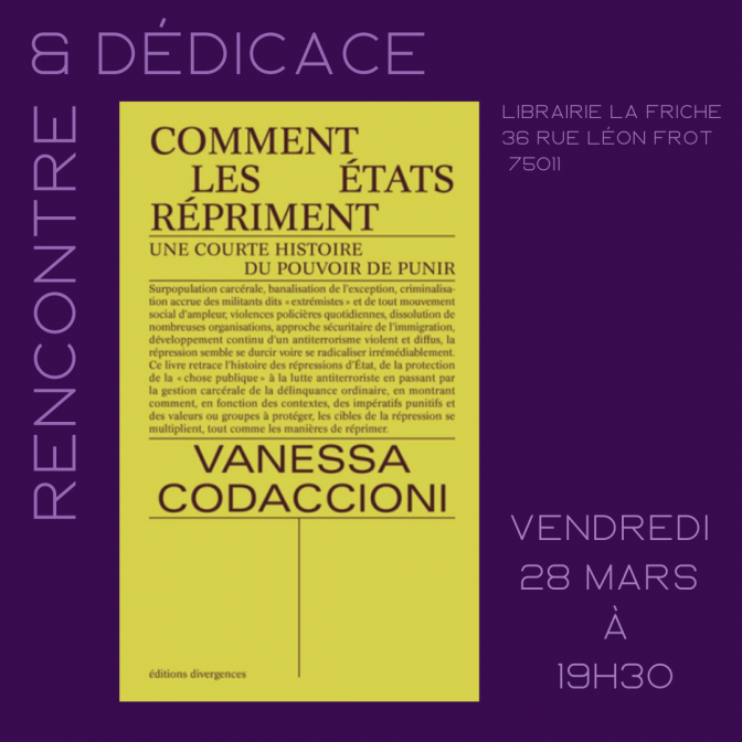 Rencontre : Vanessa Codaccioni - Comment les Etats répriment 1