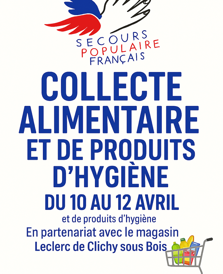 Secours populaire français : collecte alimentaire et de produits d'hygiène 1